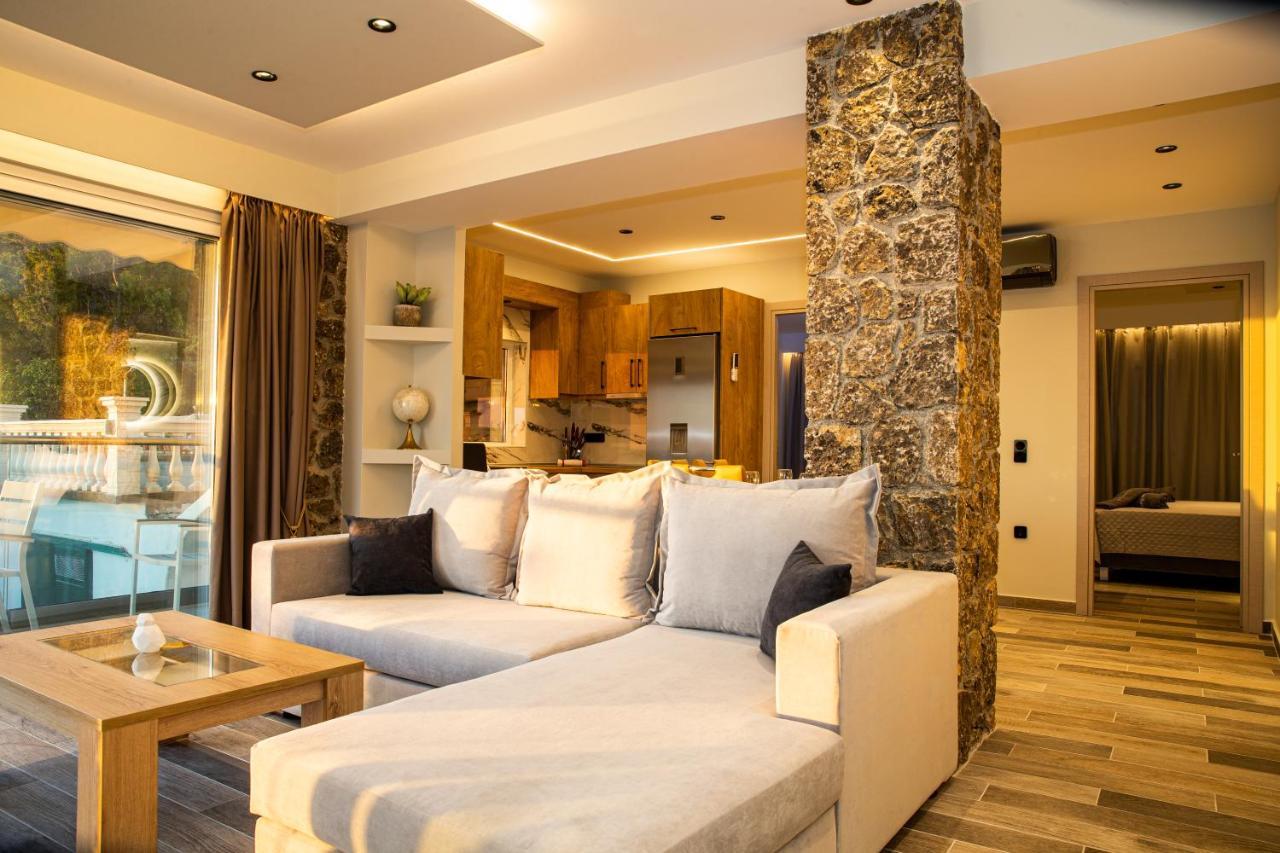 Black Rocks Family, Luxury Seafront Beach Maisonette Agios Gordios  Zewnętrze zdjęcie
