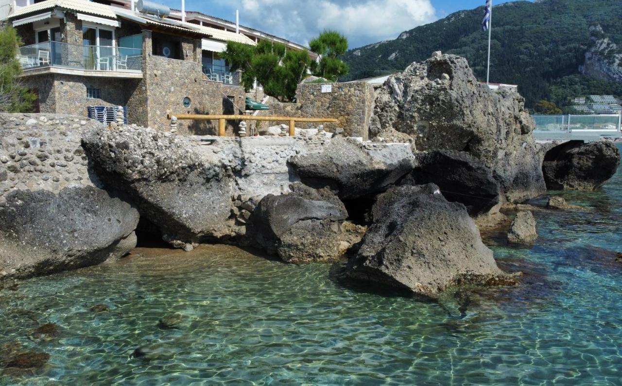 Black Rocks Family, Luxury Seafront Beach Maisonette Agios Gordios  Zewnętrze zdjęcie